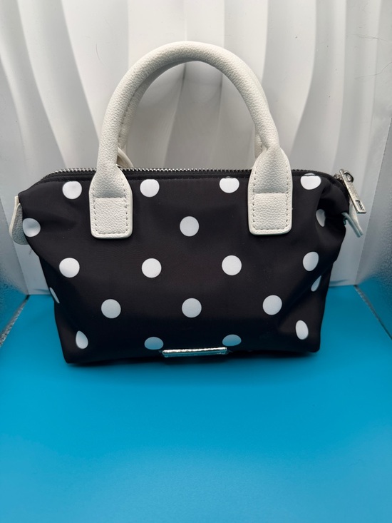 Handbags - Madden Girl Polka Dot Mini Tote Bag in Black and White